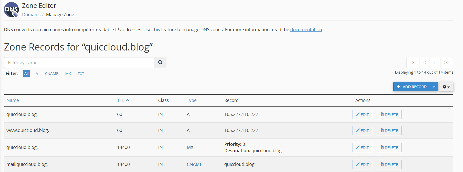 Setting Up Your Dns With Cpanel Quic Cloud